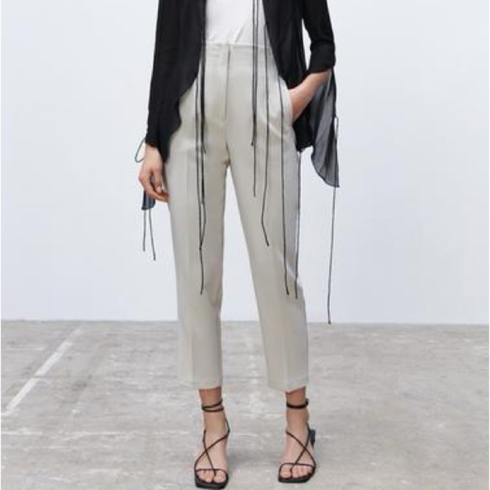 Zara Cream Women's Trousers